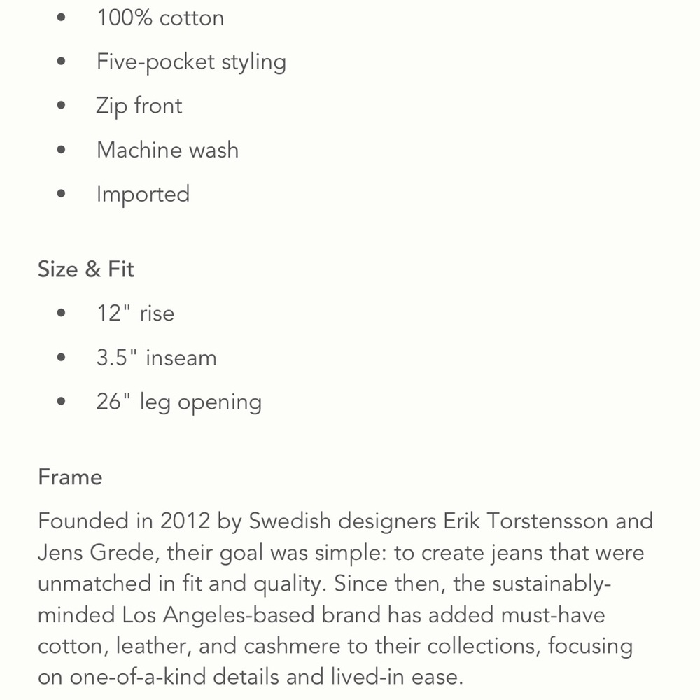 *Anthropologie Frame Le Bridgette Shorts - Picture 5 of 5